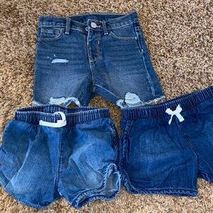 3 Pairs of Denim Shorts.